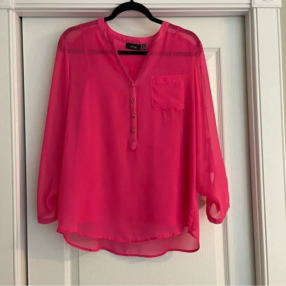 Apt. 9 Women's Vibrant Pink Blouse